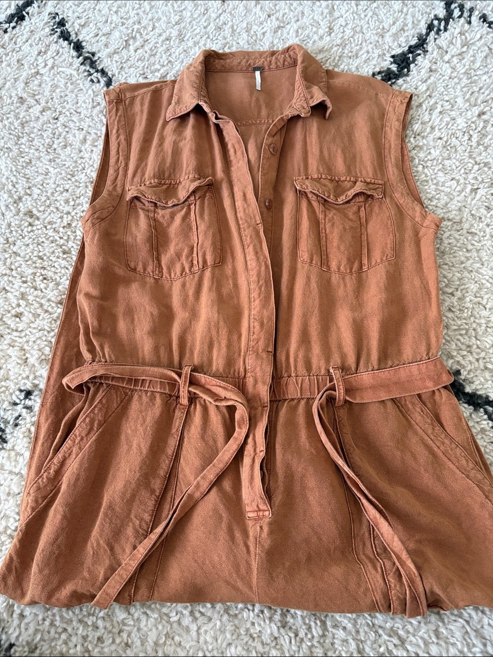 YFB women utility romper copper color L